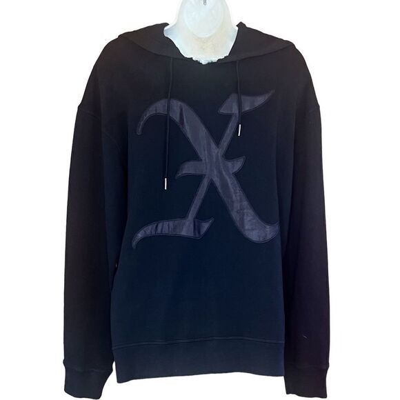 John Varvatos USA Black X Hoodie in Cotton NWT Size Small - Picture 2 of 6
